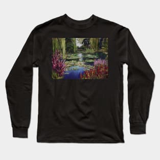 Monet's Lily Pond Long Sleeve T-Shirt